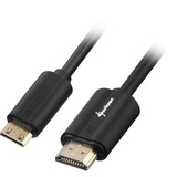 Sharkoon Adapterkabel HDMI Stecker > mini HDMI Stecker schwarz, 1 Meter, HDMI 2.0 4K