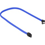 Sharkoon Sata III Kabel 90° sleeve blau, 30 cm