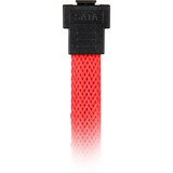 Sharkoon Sata III Kabel 90° sleeve rot, 45 cm