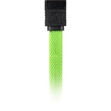 Sharkoon Sata III Kabel 90° sleeve grün, 45cm