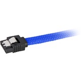 Sharkoon Sata III Kabel 90° sleeve blau, 45 cm