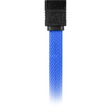 Sharkoon Sata III Kabel 90° sleeve blau, 45 cm