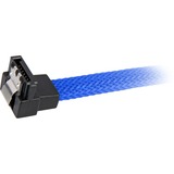 Sharkoon Sata III Kabel 90° sleeve blau, 60 cm