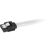 Sharkoon Sata III Kabel sleeve weiß, 30 cm