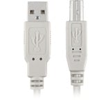 Sharkoon USB 2.0 Kabel, USB-A Stecker > USB-B Stecker grau, 0,5 Meter