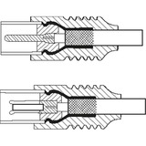 goobay Antennenkabel (135dB typ), Koax-Buchse > Koax-Stecker schwarz, 2 Meter