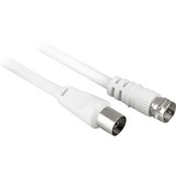 goobay LNB-Stecker - RF-Buchse, 1,5 m, Kabel weiß, 1,5 Meter