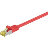 goobay RJ-45 Patchkabel Cat 6.a S/FTP (PIMF), mit Cat.7 Rohkabel rot, 1,5 Meter, 500 MHz