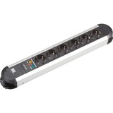 Bachmann PRIMO 331.014, 6-fach Steckdosenleiste schwarz/silber