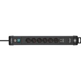 Brennenstuhl Premium-Line Steckdosenleiste 6-fach schwarz, 3 Meter, 2x USB-A, 1x USB-C Power Delivery