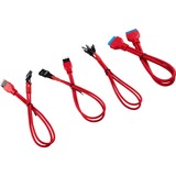 Corsair Premium Sleeved Frontpanel Verlängerungskit, 4-teilig, Verlängerungskabel rot, 30cm
