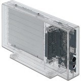 DeLOCK Externes Dual Gehäuse für 2 x 2.5" SATA HDD / SSD mit USB Type-C Buchse, Laufwerksgehäuse transparent