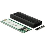 DeLOCK Externes Gehäuse für M.2 NVMe PCIe SSD, Laufwerksgehäuse schwarz, mit SuperSpeed USB 10 Gbps (USB 3.2 Gen 2) USB Type-C Buchse