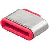 Lindy USB Typ C Port Schloss 10 Stück, Sicherheit rot, Schlüssel separat erhältlich