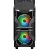 Sharkoon VG7-W RGB, Tower-Gehäuse schwarz, Seitenteil aus Acryl