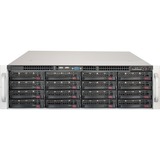 Supermicro CSE-836BE2C-R1K03JBOD, Rack-Gehäuse schwarz, 3 Höheneinheiten, inkl.redundantes 1000-Watt-Netzteil