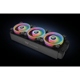 Thermaltake Riing Quad 12 RGB Radiator Fan TT Premium Edition 3 Pack, Gehäuselüfter schwarz, 3er Set, 1x Controller