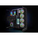 Thermaltake Riing Quad 12 RGB Radiator Fan TT Premium Edition 3 Pack, Gehäuselüfter schwarz, 3er Set, 1x Controller