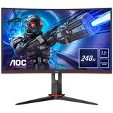 AOC C32G2ZE/BK, Gaming-Monitor 80 cm (32 Zoll), schwarz/rot, FullHD, VA, Curved, AMD Free-Sync, 240Hz Panel