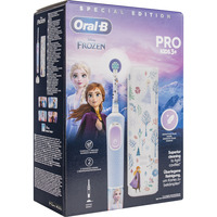 Braun Oral-B Vitality Pro 103 Kids Frozen mit Reiseetui, Elektrische Zahnbürste hellblau/weiß