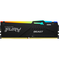 Kingston FURY DIMM 32 GB DDR5-5600, Arbeitsspeicher schwarz, KF556C36BBE2A-32, Beast RGB, INTEL XMP, AMD EXPO