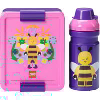 Room Copenhagen LEGO Lunch-Box Set Bee lila/pink, 2-teilig, mit Trinkflasche