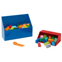 Room Copenhagen LEGO Stein Schaufel 2er Set , Aufbewahrungsbox rot/blau
