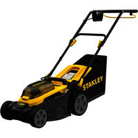 Stanley V20 Akku-Rasenmäher (SCMWP3401M1-QW), 18Volt schwarz/gelb, 1x 4,0 Ah-Lithium-Ionen-Akku