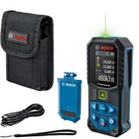 Bosch Professional Laser-Entfernungsmesser GLM 50-27 CG Professional blau/schwarz, Li-Ion-Akku 3,7V 1Ah, Reichweite 50m, grüne Laserlinie