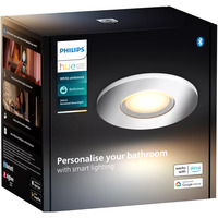 Philips HUE White Ambiance Adore Bathroom Einbau- und Einlege-Downlight, LED-Leuchte silber
