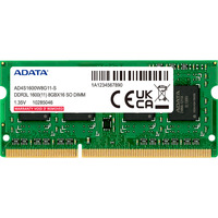 ADATA DIMM 8 GB DDR3-1600, Arbeitsspeicher ADDS1600W8G11-S