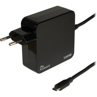 Inter-Tech Ladegerät Argus PD-2100, USB-C Charger schwarz, 1,80m Kabel, PD 3.0, 100 Watt