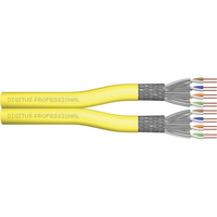 Digitus Professional Cat.7a S/FTP Verlegekabel Duplex, B2ca gelb, 500 Meter Trommel