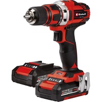 EINHELL Akku-Bohrschrauber TE-CD 18/40-1 Li, 18Volt rot/schwarz, 2x Li-Ion-Akku 1,5Ah, im Koffer