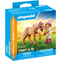 PLAYMOBIL 71887 DuoPack Mädchen mit Pony, Konstruktionsspielzeug 