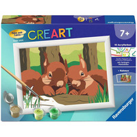 Ravensburger CreArt - Kuschelnde Eichhörnchen, Malen