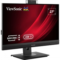 ViewSonic VG2756V-2K Videokonferenzmonitor, LED-Monitor 68.6 cm (27 Zoll), schwarz, QHD, IPS, Webcam, Mikrofon, LED-Licht, USB-Hub, USB-C