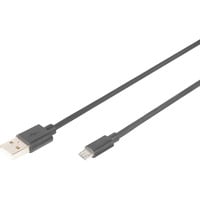 Digitus USB 2.0 Anschlusskabel USB-A (Stecker) > Micro-USB (Stecker) schwarz, 3 Meter