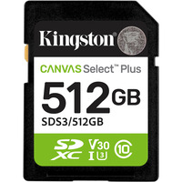 Kingston Canvas Select Plus 512 GB SDXC, Speicherkarte UHS-I U3, Class 10, V30