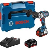 Bosch Akku-Bohrschrauber GSR 18V-110 C Professional, 18Volt blau/schwarz, 2x Li-Ionen Akku 5,0Ah, L-BOXX