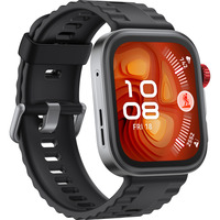 Huawei Watch Fit 4 Pro (Seiya-B29F), Smartwatch schwarz, schwarzes Fluorelastomer-Armband