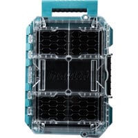 Makita MAKTRAK Organizer kompakt , Werkzeugkiste blau/transparent, Transparenter Deckel