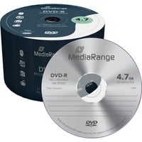 MediaRange DVD-R 4,7 GB, DVD-Rohlinge 16fach, 50 Stück