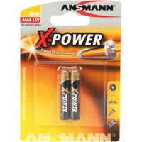 Ansmann X-Power Alkaline Batterie Mini AAAA / LR08 2 Stück, AAAA