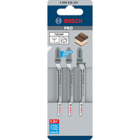 Bosch PRO Stichsägeblatt Hardwood clean curve T101AOF, 83mm 3 Stück