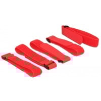 DeLOCK Klett-Kabelbinder 300mm x 20mm rot, 5 Stück