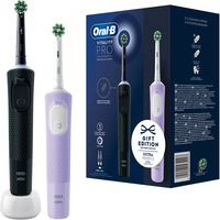  Oral-B Vitality Pro D103 Duo, Elektrische Zahnbürste schwarz/lila, Black/Lilac Violet, inkl. 2. Handstück