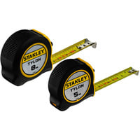 Stanley Tylon-Bandmaß Doppelpack, 5 Meter + 8 Meter schwarz/gelb, 2-teilig