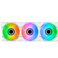 Thermaltake SWAFAN 120 EX INFINITY, Gehäuselüfter weiß, 3er-Pack, 124 mm