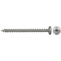 fischer Spanplattenschraube PowerFast 5,0x50 Halbrundkopf TX 50 Stück, mit Vollgewinde, Edelstahl A2